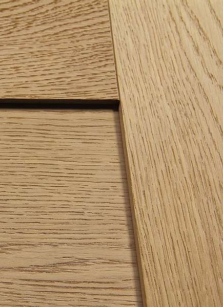 brushed oak framed door